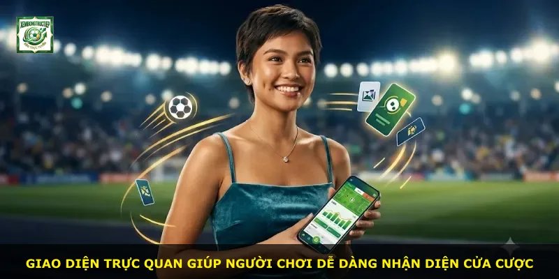 Giao diện trực quan giúp người chơi dễ dàng nhận diện cửa cược